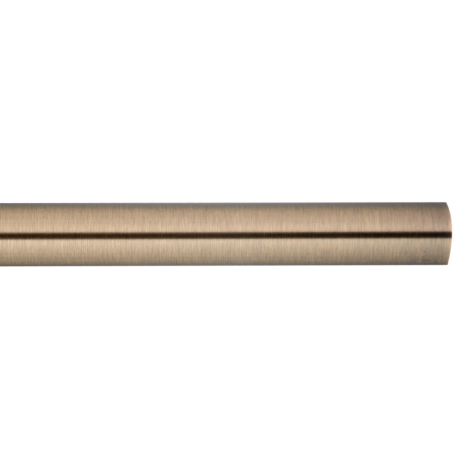 John Lewis Antique Brass Curtain Pole, L180cm x Dia.28mm