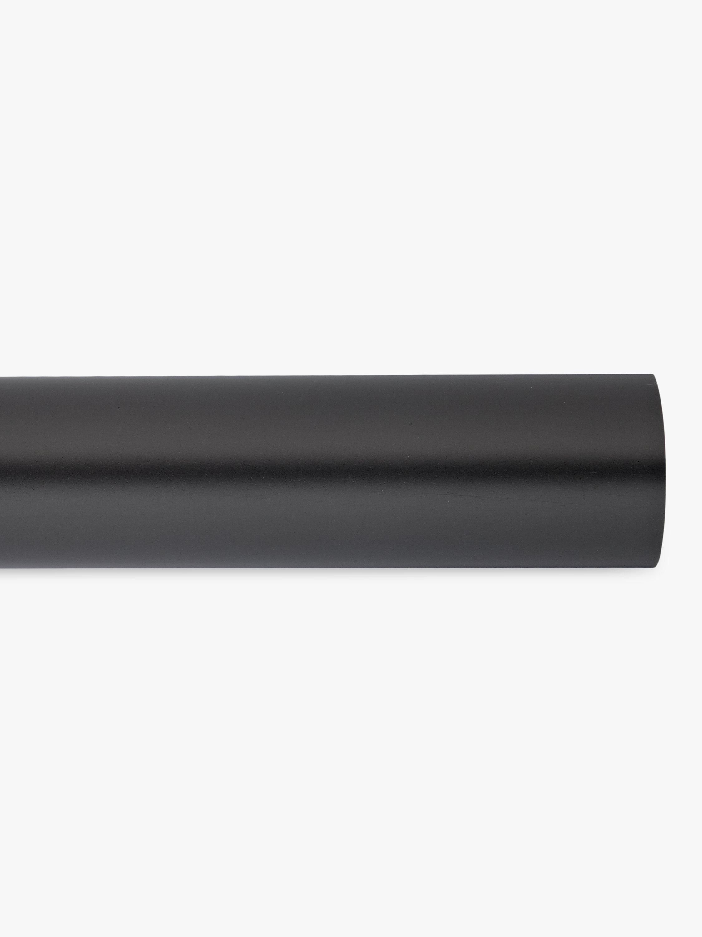 John Lewis Satin Black Curtain Pole, L150cm x Dia.28mm