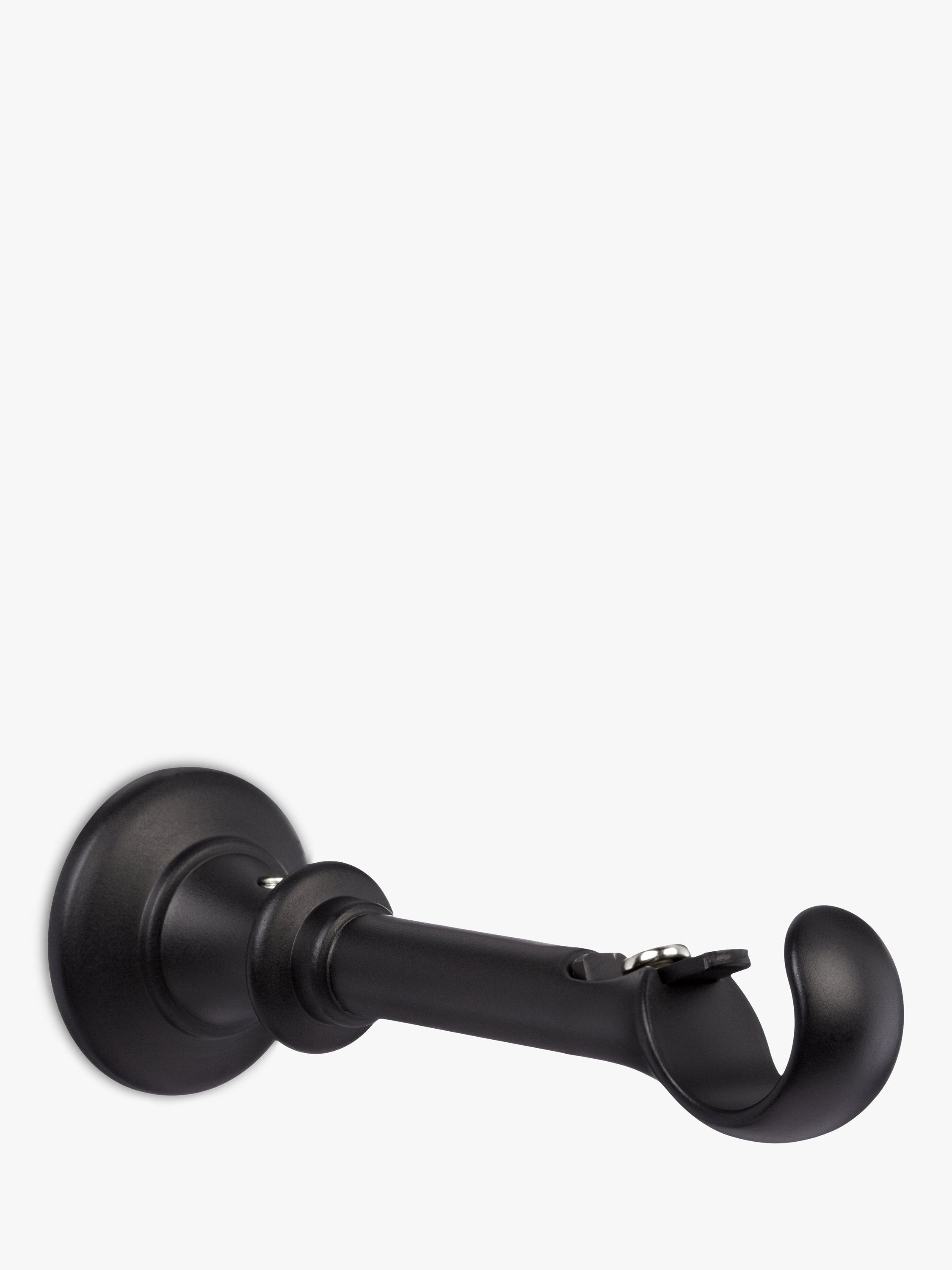 John Lewis Satin Black Traditional Side / Centre Bracket, Dia.28mm