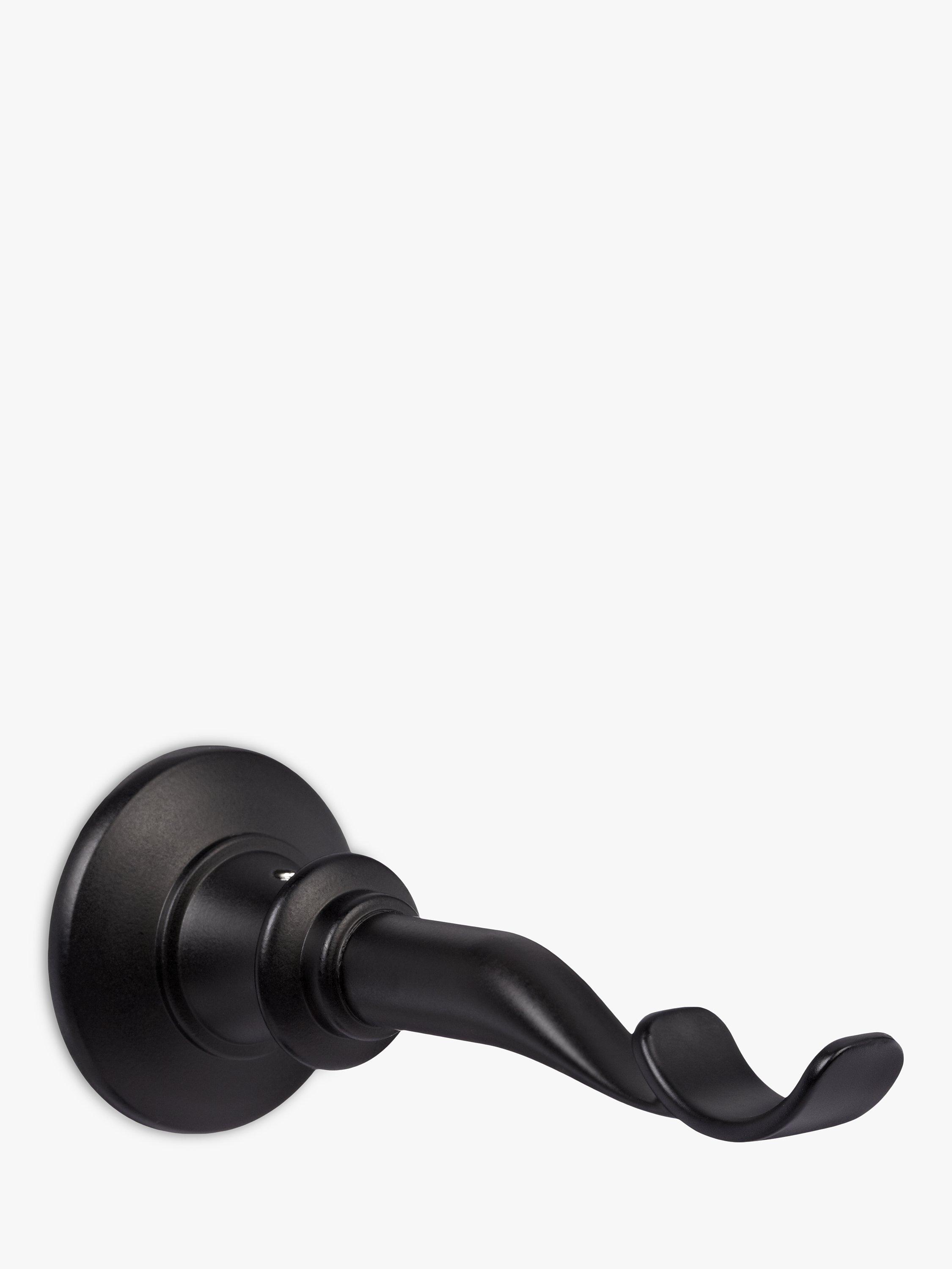 John Lewis Satin Black Traditional Passing Bracket, Dia.28mm