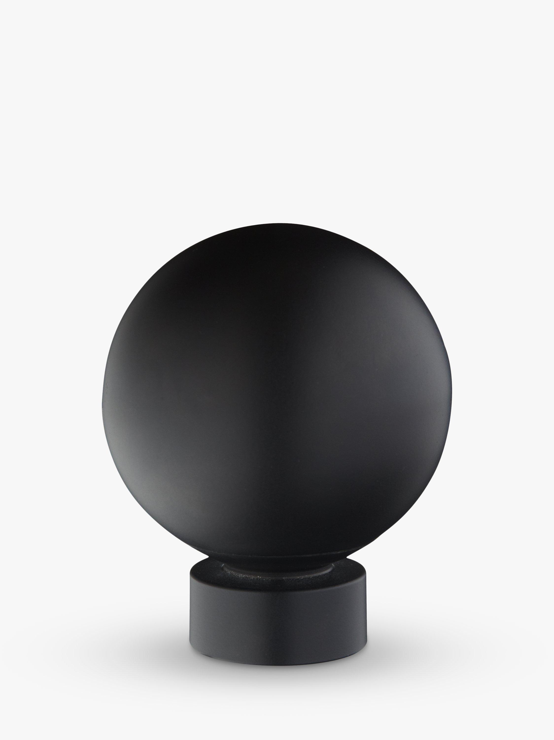 John Lewis Satin Black Ball Finial, Dia.28mm