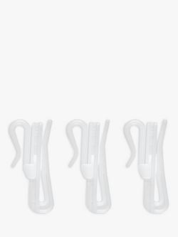 John Lewis Adjustable Curtain Hooks, Pack of 20, Dia.75mm, White