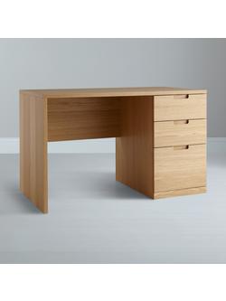 John Lewis Abacus Filing Desk, FSC Certified (Oak Veneer), Natural - view 2, Oak