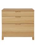 John Lewis Abacus 3 Drawer Wide Filing Chest, FSC-Certified (Oak Veneer), Natural