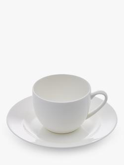 Royal Worcester Serendipity Bone China Teacup & Saucer, 220ml, White, White