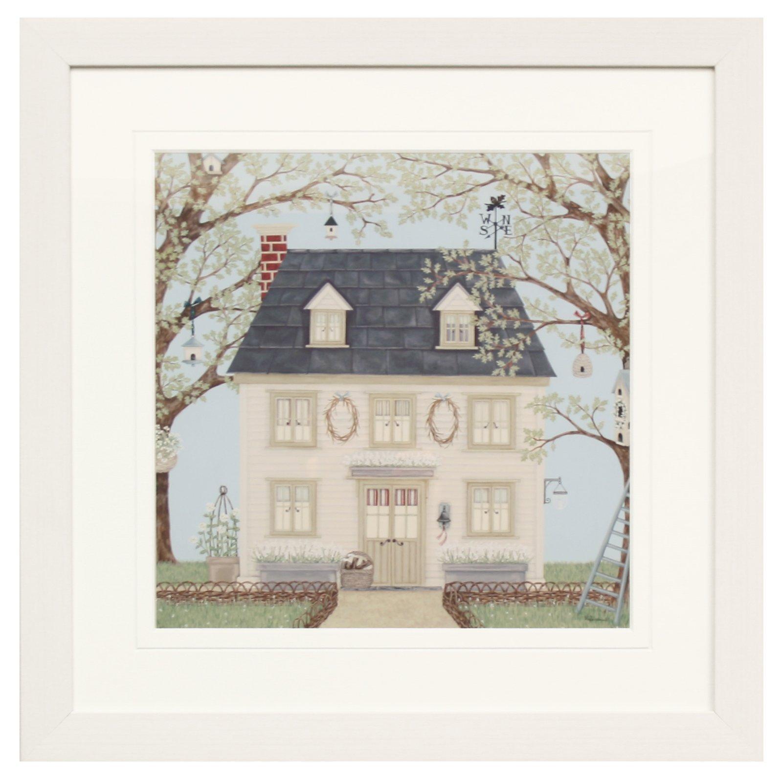 Sally Swannell- Country House Framed Print, 57 x 57cm