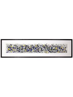 John Lewis Jackson Pollock 'Summertime' Framed Print & Mount, 39 x 150cm, Multi, Blue/Multi