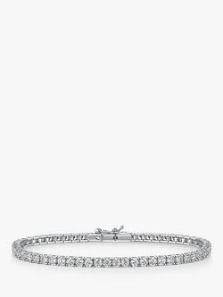 Jools by Jenny Brown 3mm Cubic Zirconia 59 Stone Tennis Bracelet, Silver
