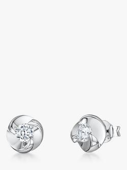Jools by Jenny Brown Swirl Stud Earrings, Silver
