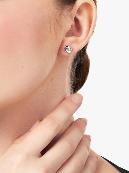 Jools by Jenny Brown Swirl Stud Earrings - view 2, Silver