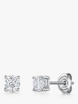 Jools by Jenny Brown Round Cubic Zirconia Stud Earrings, Silver