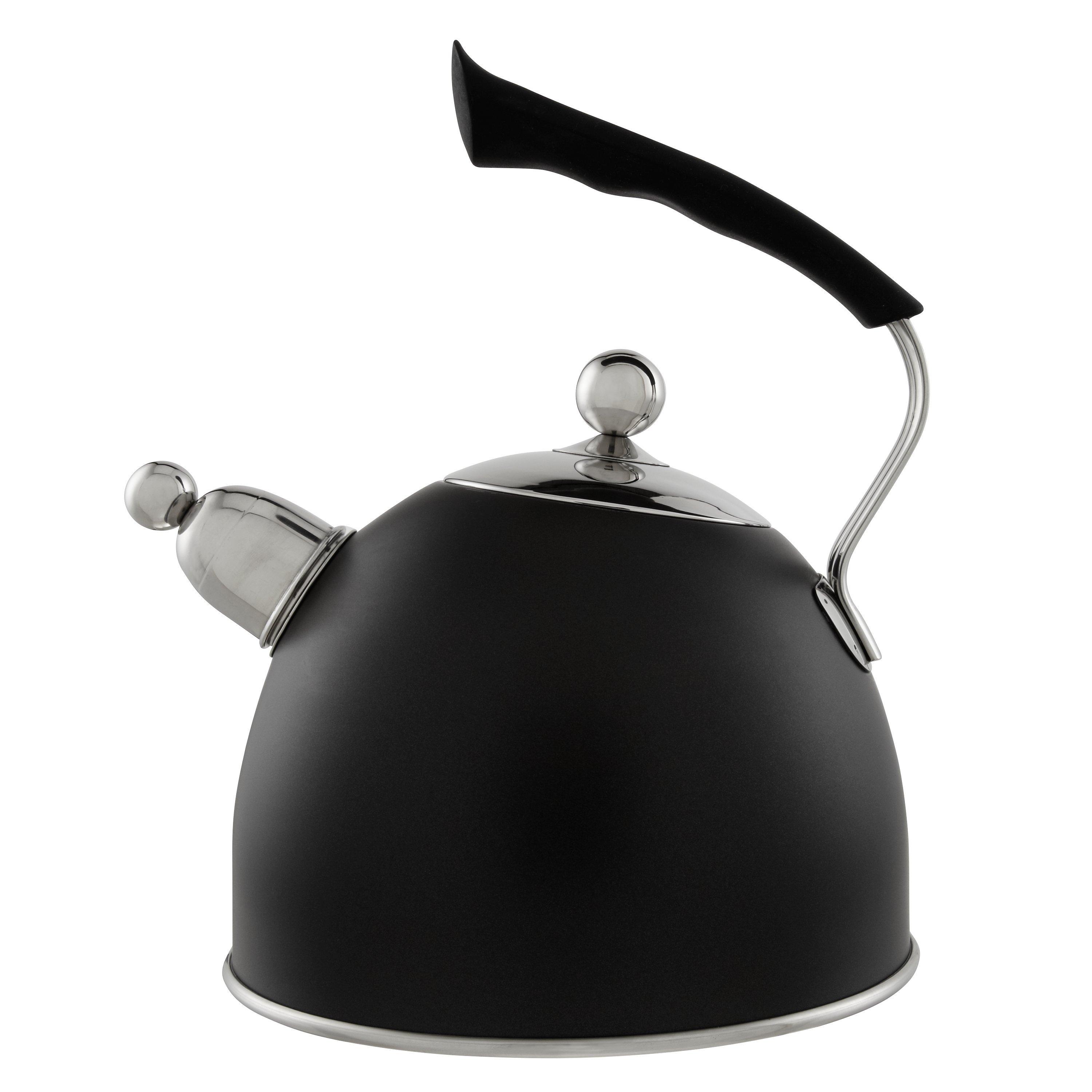 John Lewis Stovetop Whistling Kettle, Black