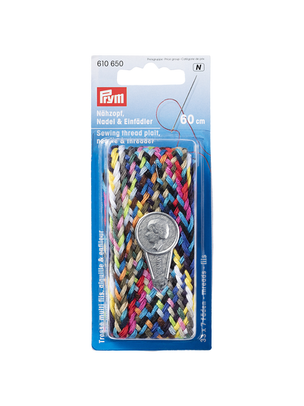 Prym Sewing Thread Plait with Needle and Threader, Multi