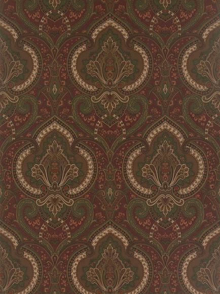 Ralph Lauren Castlehead Paisley Wallpaper, Chestnut, Prl037/02