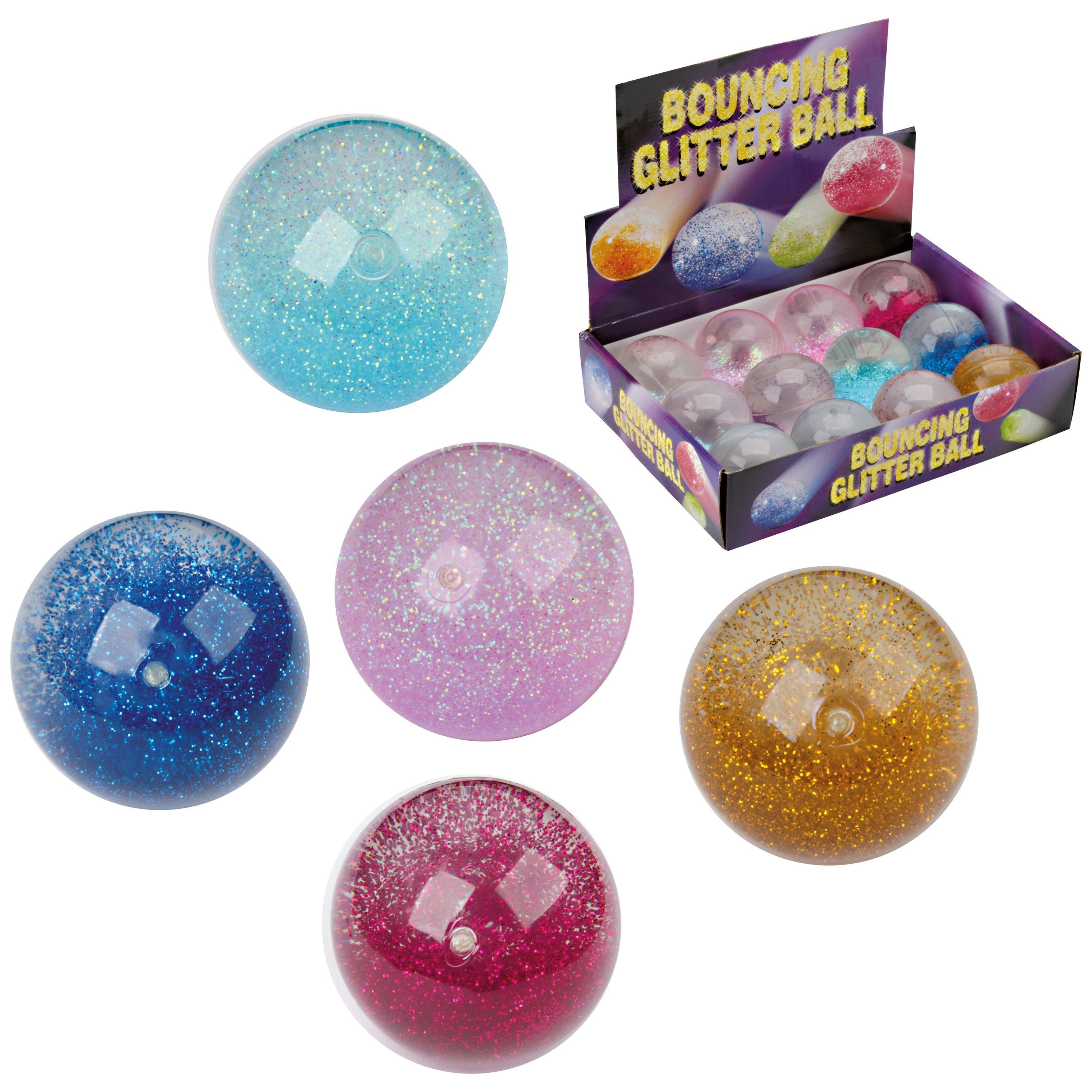 Bouncing Glitter Jet Ball, Assorted