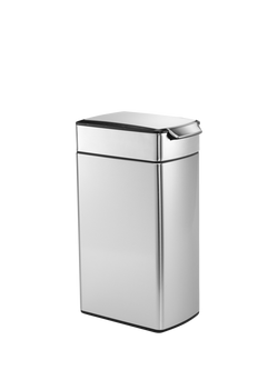 Simplehuman Slim Touch Bar Bin, Brushed Stainless Steel, 40L, 