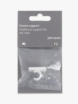 John Lewis Net Rod Centre Support, White, White