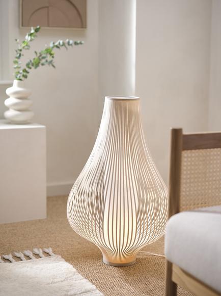 John Lewis Harmony Ribbon Large Table Lamp - view 2, Natural