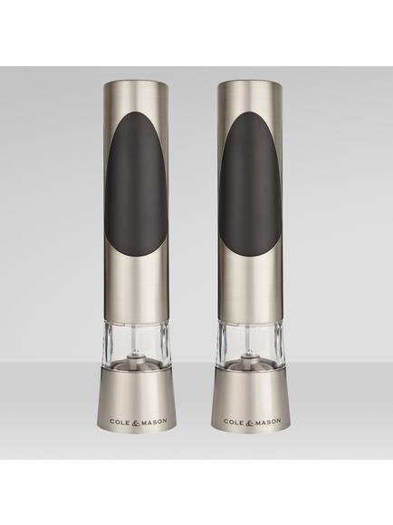 Cole & Mason Richmond Salt and Pepper Mill Gift Set - view 2, Silver/Clear