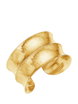 Dower & Hall Nomad Vermeil Double Concave Hammered Cuff, Gold
