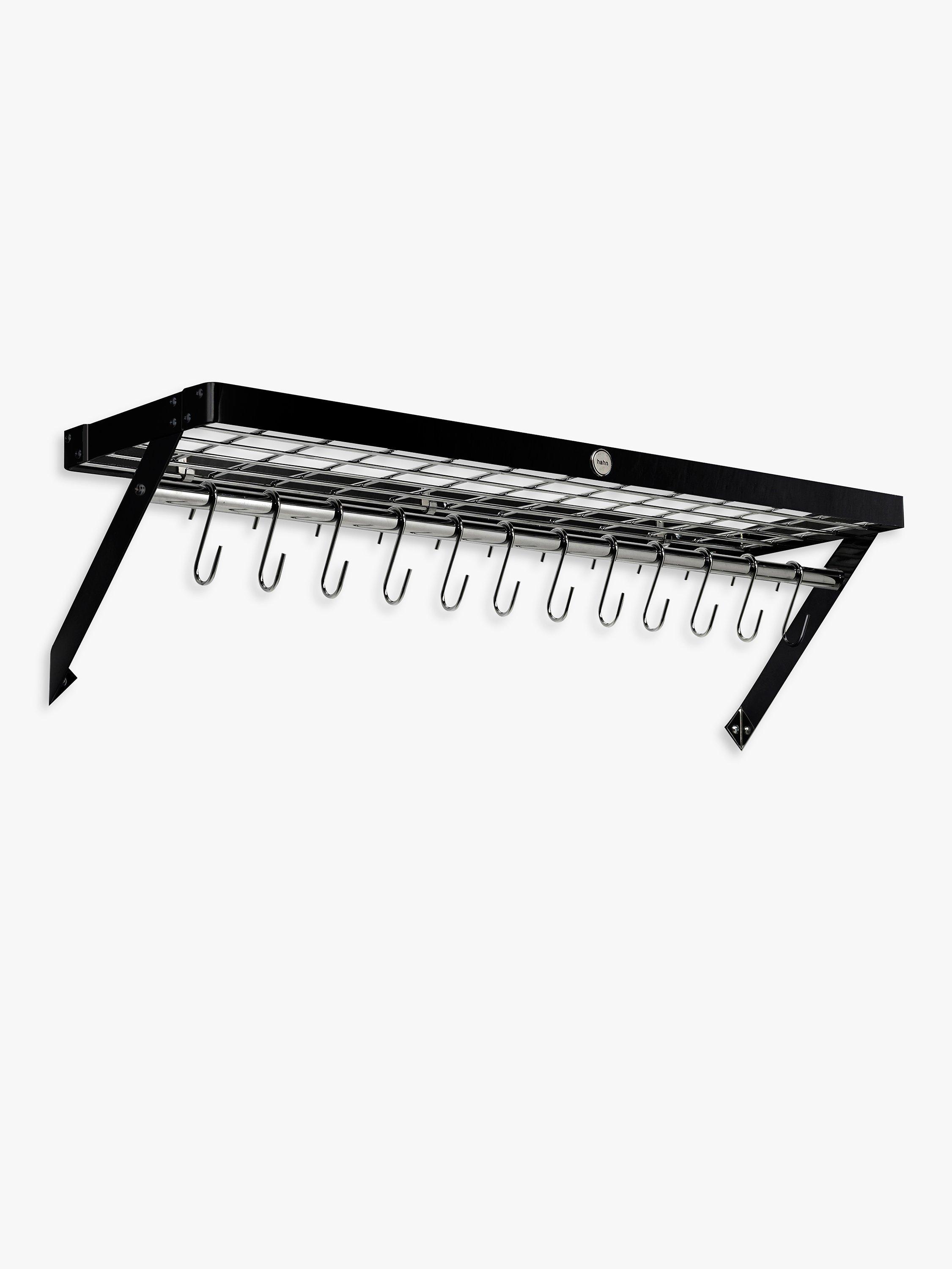 Hahn Premium Large Wall Rack, Black Metal