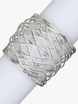 John Lewis Nest Napkin Rings, Set of 4, Silver - view 2, Silver