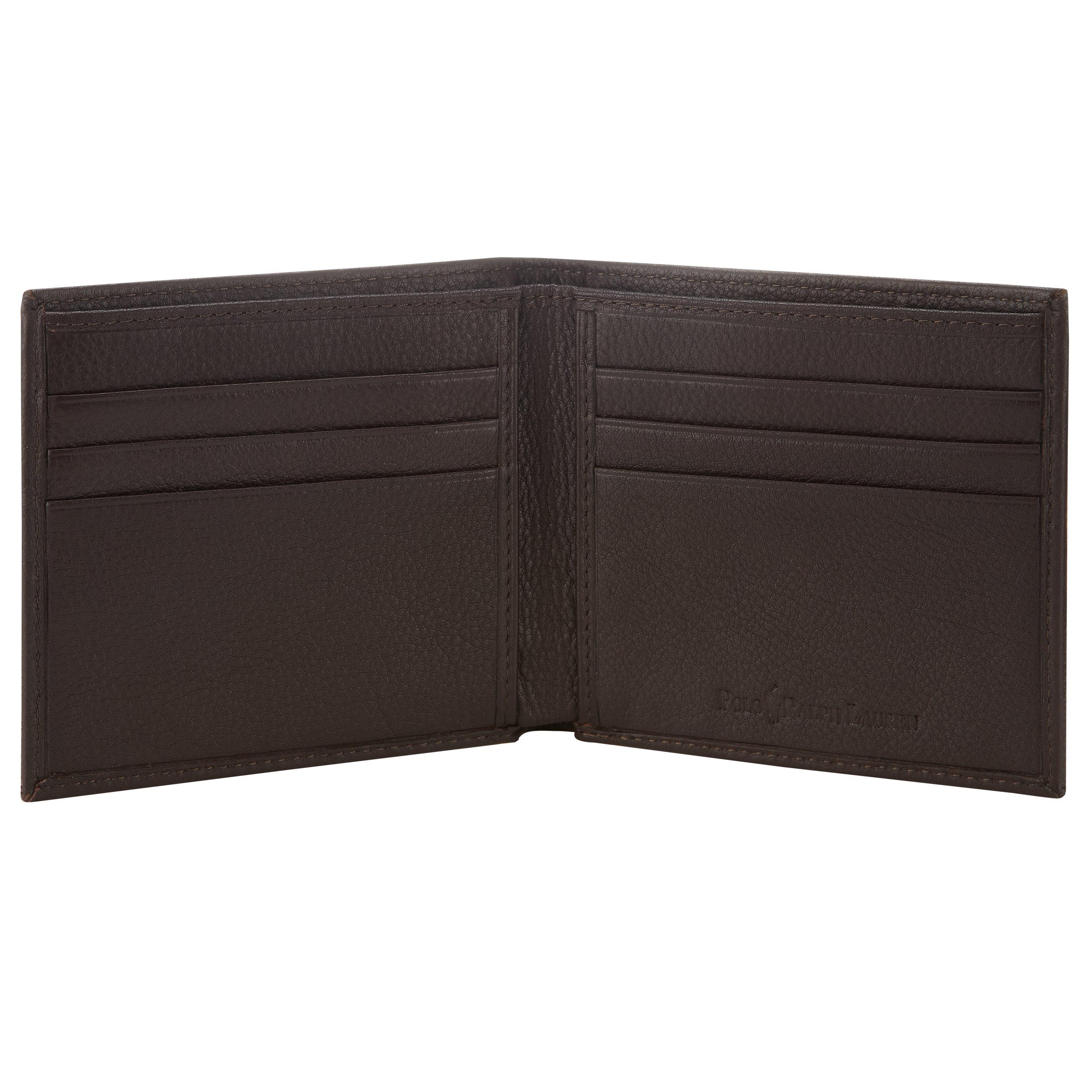 Polo Ralph Lauren Pebble Grain Leather Wallet, Brown