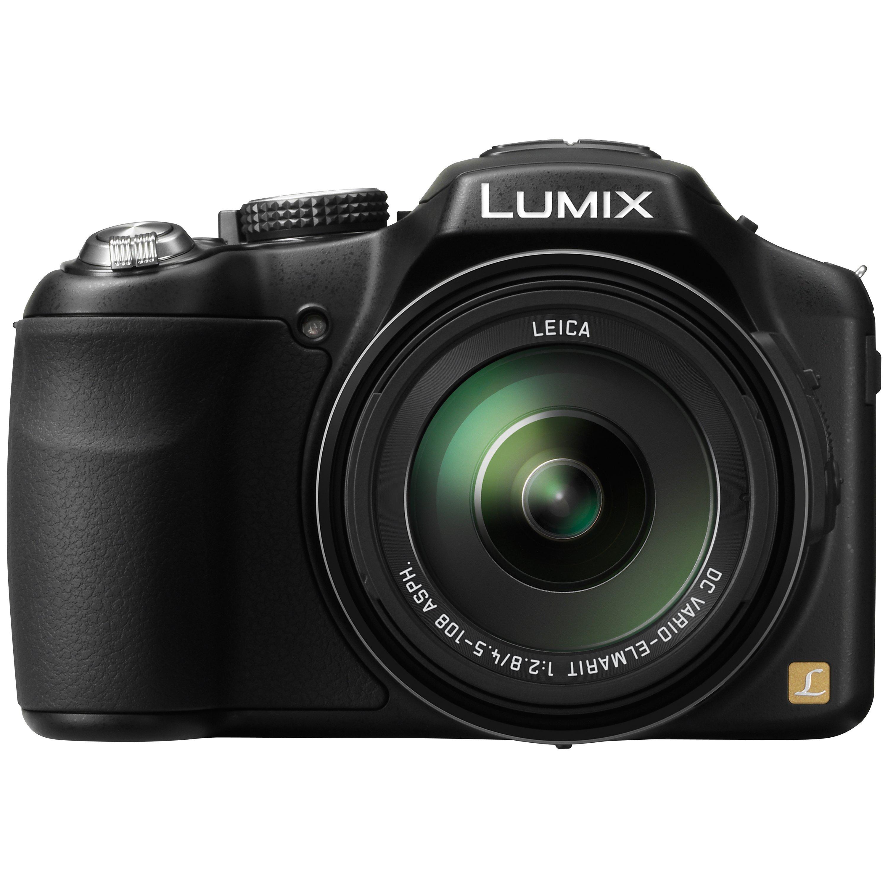 Panasonic Lumix DMC-FZ200 Bridge Camera, HD 1080p, 12.1MP, 24x Optical Zoom, 3" LCD Flip Screen, Black
