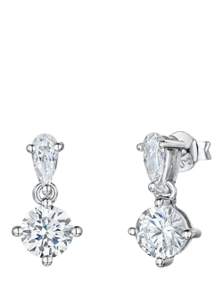 Jools by Jenny Brown Short Drop Earrings, Silver, Silver