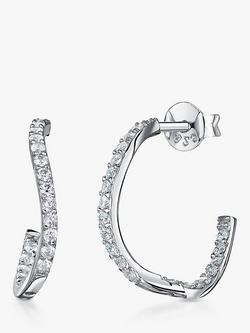 Jools by Jenny Brown Small 3/4 Hoop Earrings, Silver