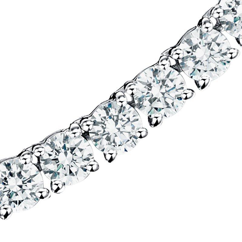 Product image 2 of 5, which shows Jools by Jenny Brown Brilliant Cut Cubic Zirconia Sterling Silver Tennis Necklace