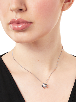 Jools by Jenny Brown Cubic Zirconia Flower Pendant Necklace - view 2, Silver