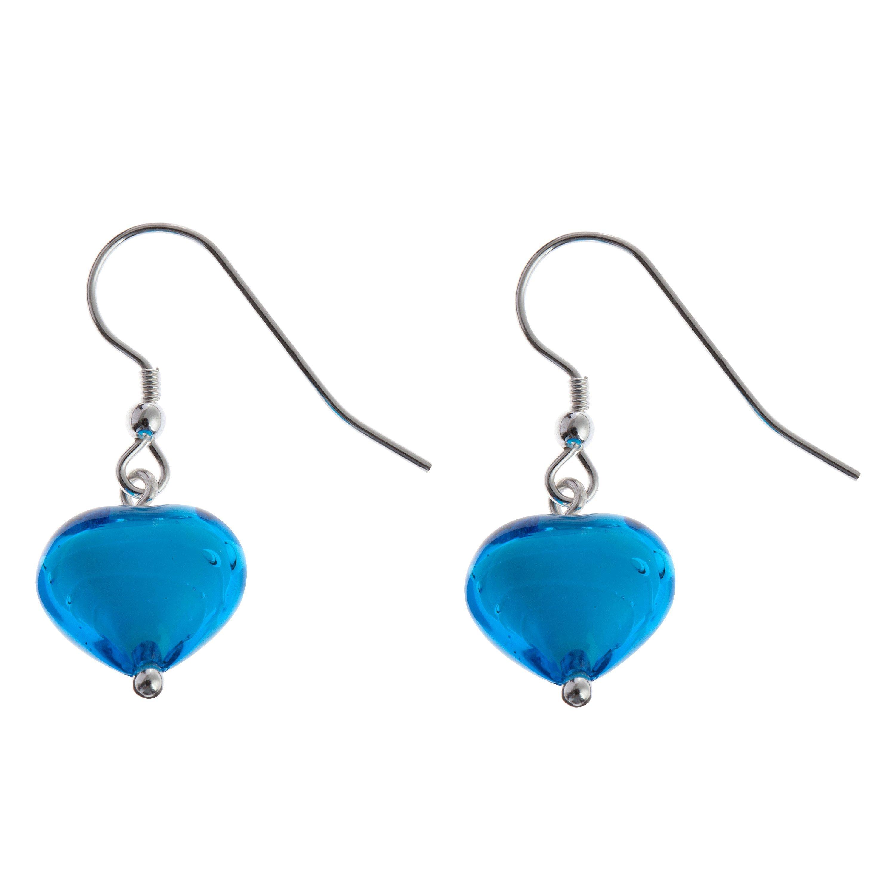 Martick Murano Glass Earrings, Turquoise