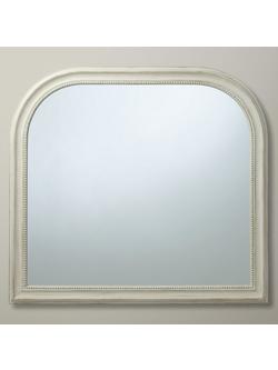 John Lewis Distressed Overmantel Mirror, Cream, Cream