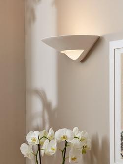 John Lewis Tessa Uplighter Wall Light, White - view 2, White