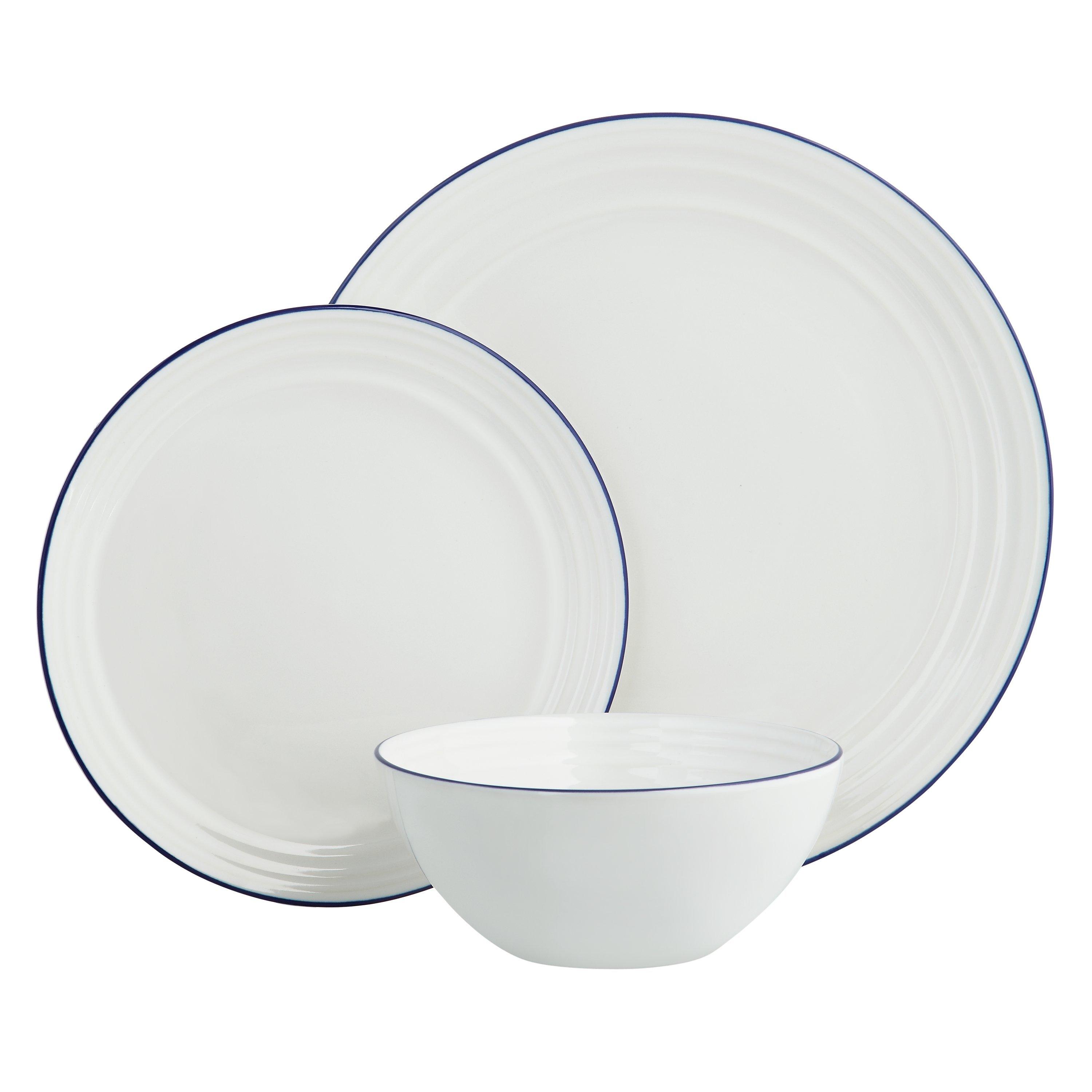 John Lewis & Partners Coastal China Dinnerware Set, 12 Piece