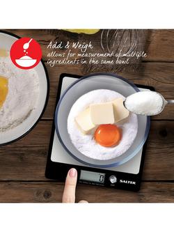 Salter Evo Digital Kitchen Scale, 6kg - view 2, Black