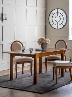 John Lewis Hemingway 4-6 Seater Extending Dining Table - view 2, Dark Stain