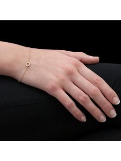 London Road Meridian Diamond Circle 9ct Gold Bracelet - view 2, Rose Gold