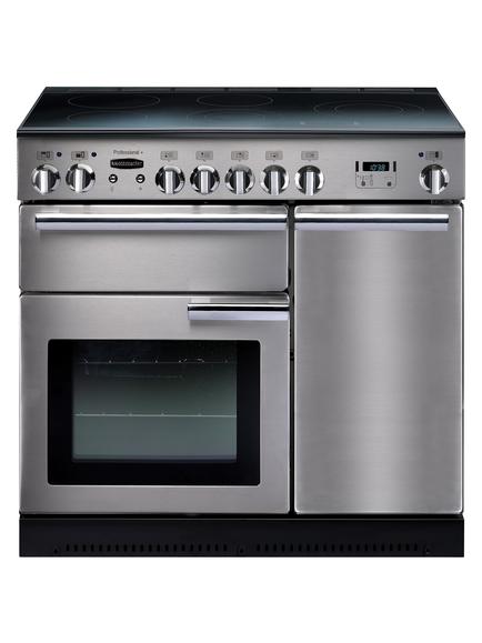 Rangemaster Professional + 90 Electric Range Cooker, Stainless Steel