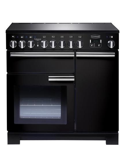 Rangemaster Professional Deluxe 90 Induction Hob Range Cooker, Gloss Black