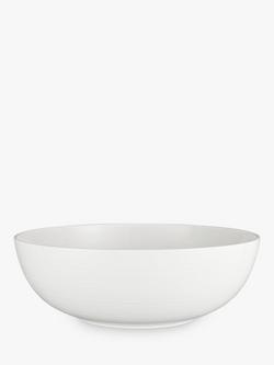 John Lewis Luna Fine China Serving Bowl, 27cm, Natural, Natural