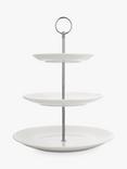 John Lewis Luna Fine China 3 Tier Cake Stand, Natural