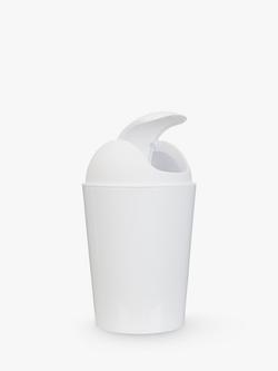 John Lewis Soft Touch Flip Top Bathroom Bin - view 2, White