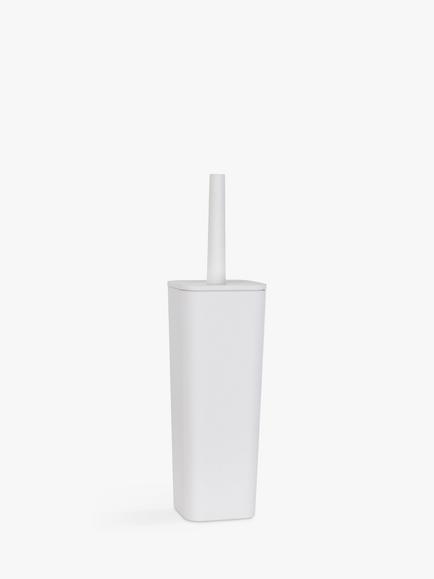 John Lewis Soft Touch Toilet Brush and Holder, White