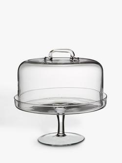LSA International Serve Cake Stand and Dome, Dia.26.5cm, Clear