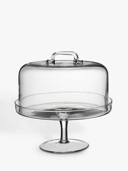LSA International Serve Cake Stand and Dome, Dia.26.5cm, Clear