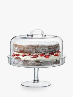 LSA International Serve Cake Stand and Dome, Dia.26.5cm - view 2, Clear