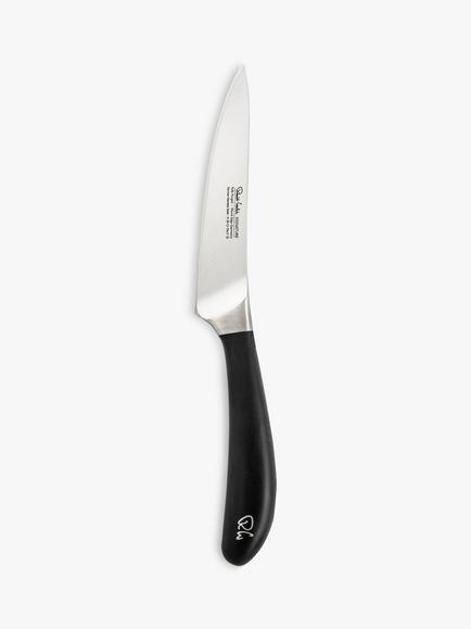 Robert Welch Signature Stainless Steel Utility Knife, 12cm, Silver/Black