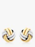 IBB 9ct Gold Small Knot Stud Earrings, Gold